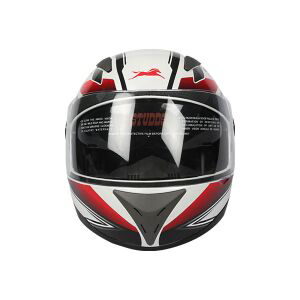 TVS Helmet Full Face White/Red  Graphic Design for Extra Style